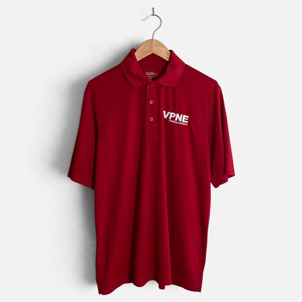 Core 365 Polo Shirt Red VPNE Parking Men’s Medium